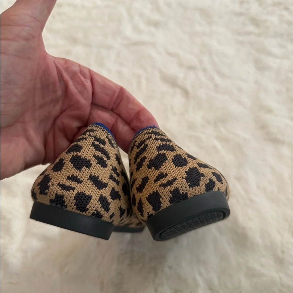 ROTHY'S THE POINT ANIMAL PRINT KNIT POINTED TOE FLATS SIZE 8 - Picture 3 of 7